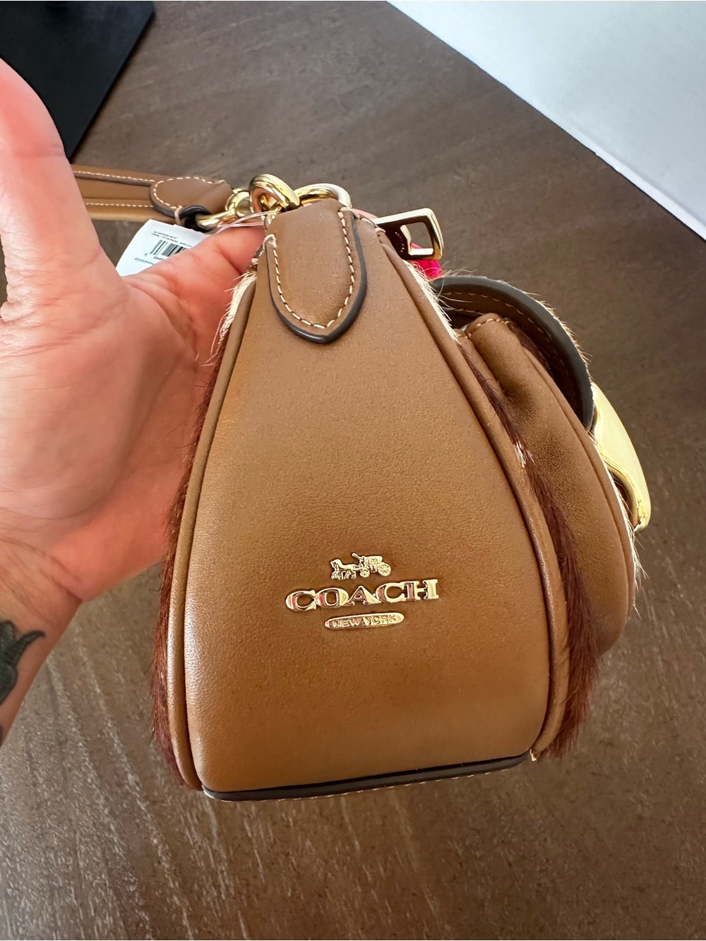 Coach Ashton Shoulder Bag in Haircalf with Cow Print - Picture 3 of 16
